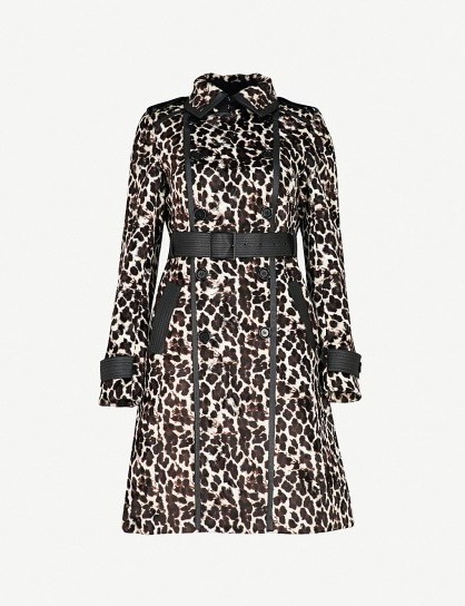 KAREN MILLEN Leopard faux-fur coat – glamorous outerwear - flipped