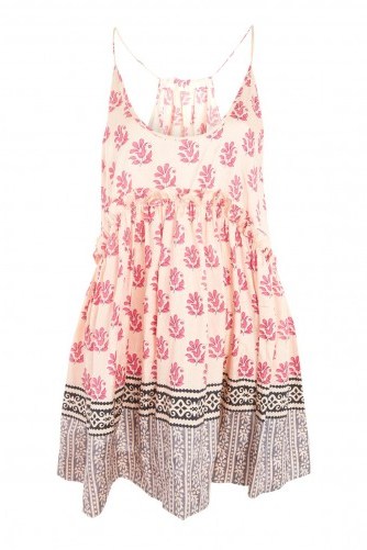 Topshop To Freedom Silk Sundress in Pink | boho summer frock - flipped
