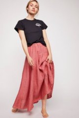 CP Shades Latter to Love Skirt in Coral | long floaty boho skirts