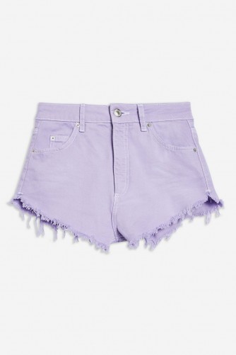 Topshop Lilac Denim Shorts