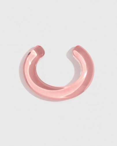 Lizzie Fortunato Ridge Cuff in Cotton Candy | clear pink acrylic jewellery - flipped