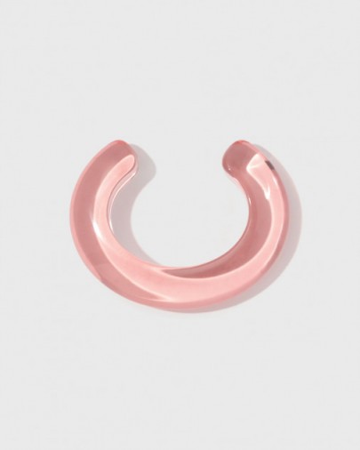 Lizzie Fortunato Ridge Cuff in Cotton Candy | clear pink acrylic jewellery