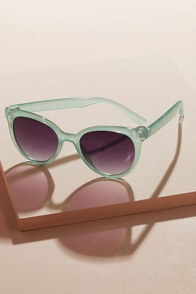 Anthropologie Marcie Sunglasses in mint | green retro eyewear | summer accessories - flipped