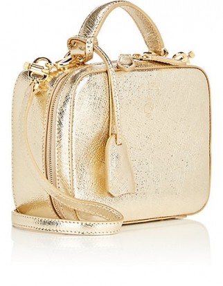 MARK CROSS Laura Baby Leather Camera Bag ~ metallic-gold ~ mini accessory