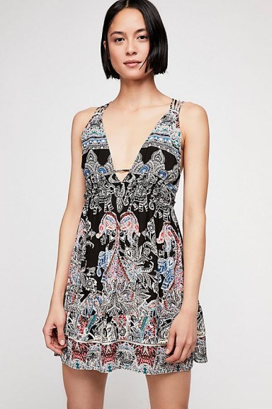 Intimately Me To You Printed Slip | plunge front mini dresses - flipped