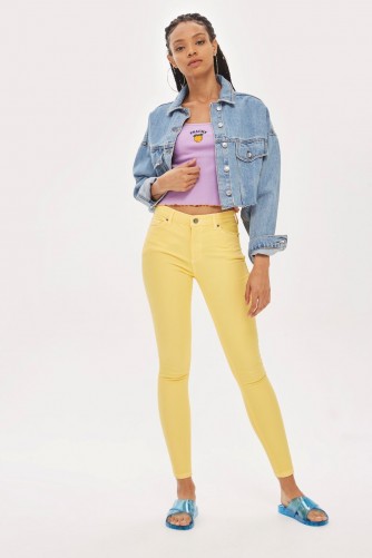 MOTO Yellow Leigh Jeans | ankle grazing skinnies