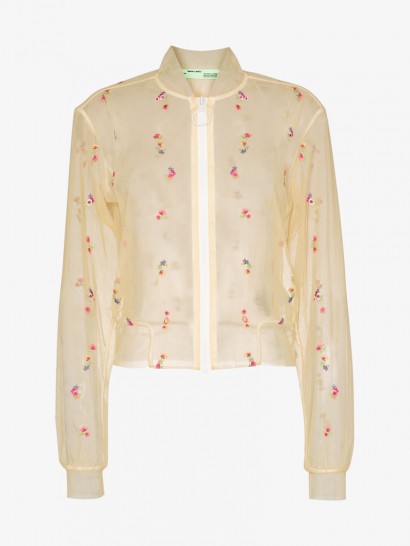 Off-White X Browns Capsule Floral Bomber Jacket ~ sheer luxe
