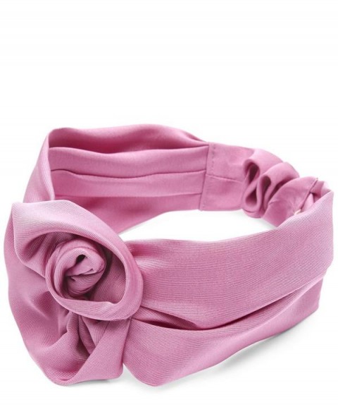 JENNIFER BEHR Peony Headband / pink silk vintage style hair accessory