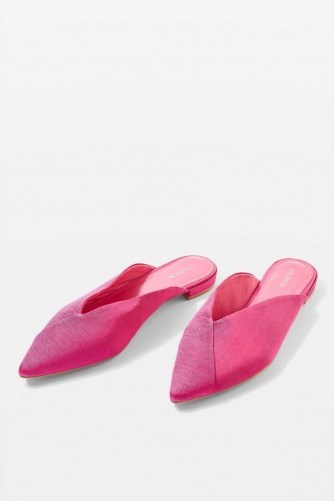 Topshop Pink Point Mules - flipped