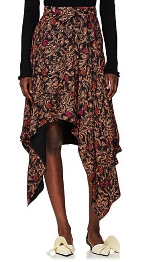 PROENZA SCHOULER Paisley Georgette Asymmetric Skirt ~ asymmetric designs