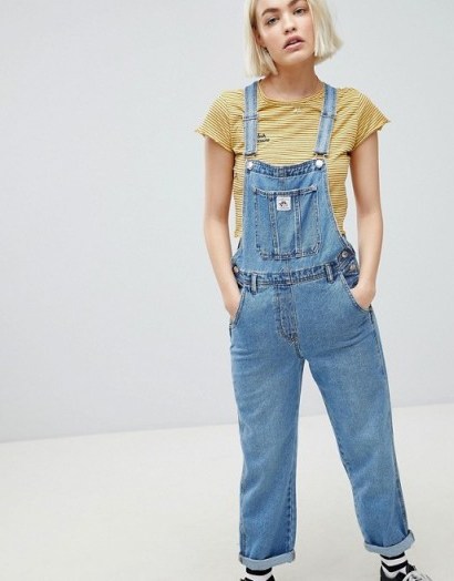 Pull&Bear denim dungaree in blue – blue – overalls – dungarees – casual – weekend - flipped