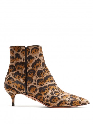 AQUAZZURA Quant 45 leopard-print ankle boots – animal motifs