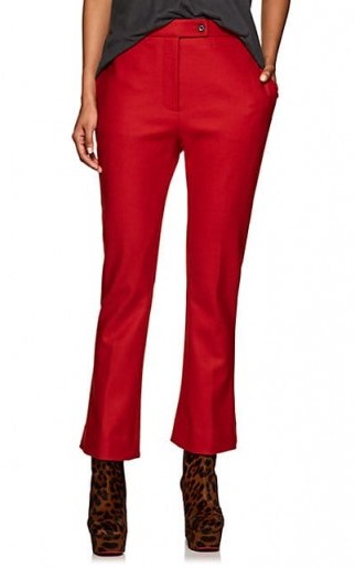 R13 Kick Wool-Blend Flannel Trousers in red - flipped