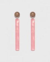 RACHEL COMEY mission pink acrylic column earrings