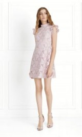 Rachel Zoe Alaya Lace Mini Dress Faded Rose ~ pink frill sleeved dresses