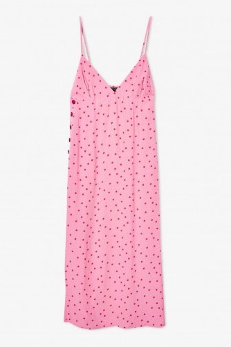 Topshop Red and Pink Spot Slip Dress - flipped