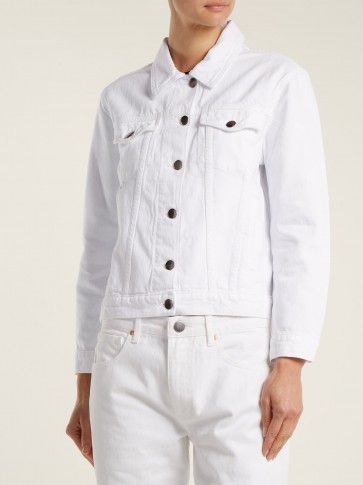 FRAME Rigid Re-Release white denim jacket