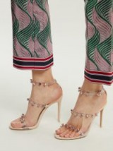 SOPHIA WEBSTER Rosalind crystal-embellished plexi sandals ~ clear strappy heels