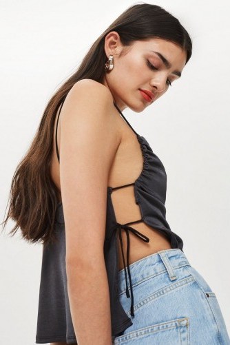 TOPSHOP Slinky 90’s Camisole Top – strappy retro fashion - flipped
