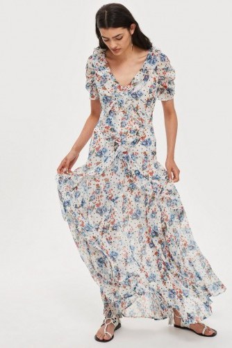 Topshop Spot Floral Bead Maxi Dress | floaty summer style - flipped