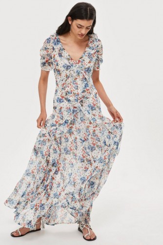 Topshop Spot Floral Bead Maxi Dress | floaty summer style