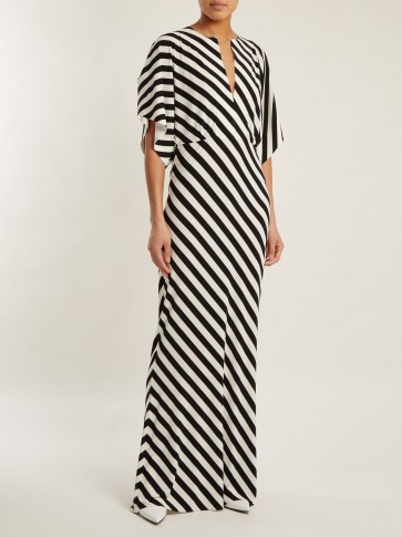 NORMA KAMALI Striped jersey dress – bold monochrome prints