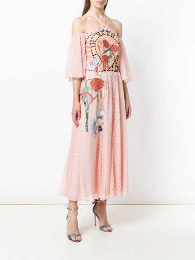 TEMPERLEY LONDON polka dot embroidered halterneck dress ~ summer event wear