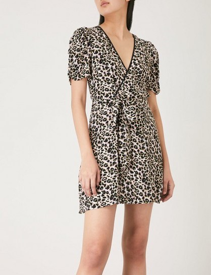 TOPSHOP Leopard-print crepe dress – casual gamour - flipped