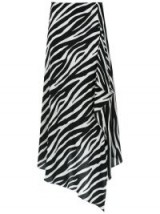 TUFI DUEK animal print asymmetric skirt – zebra patterned fashion