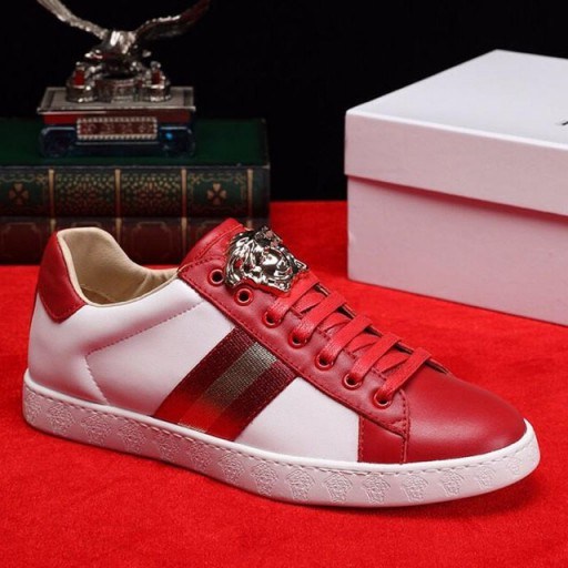 $132.00 Versace Lace-up Sneakers With Medusa Head - flipped