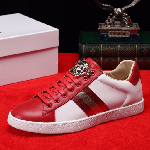 $132.00 Versace Lace-up Sneakers With Medusa Head