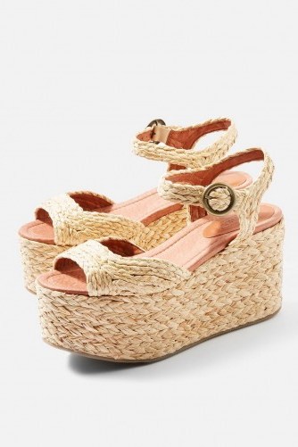 Topshop Weave Flatform Wedges | chunky 70s style summer sandals - flipped