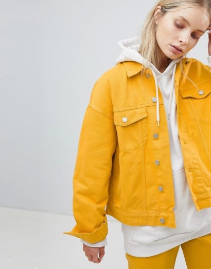 Weekday Denim Trucker Jacket – yellow – jackets – weekend – casual