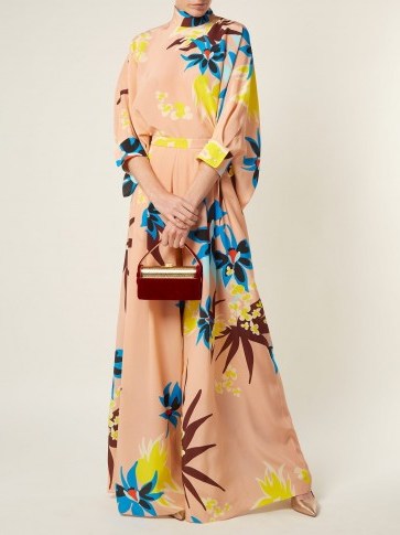 DELPOZO Wide-leg Hibiscus-print silk trousers ~ chic floral pants - flipped