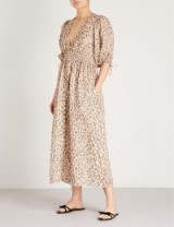 ZIMMERMANN Melody leopard-print linen dress – animal print plunge front summer dresses