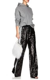 ALBERTA FERRETTI Sequin-Embellished Track Pants ~ casual luxe