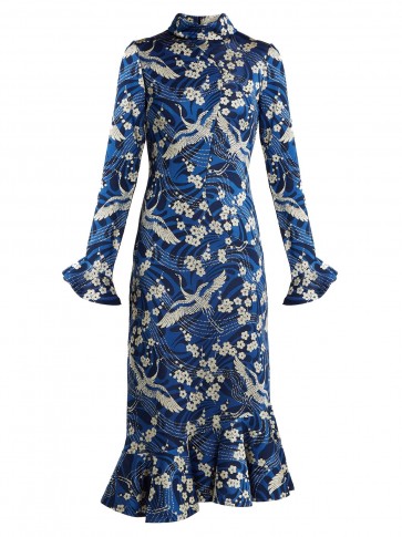 ERDEM Alta Japanese floral-print jersey dress ~ oriental prints