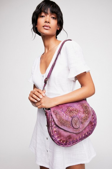 Anna Sui x Bedstu Sabanna Bag in Aubergine Combo | purple boho handbags