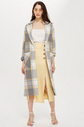 TOPSHOP Check Duster Coat / stylish summer outerwear - flipped