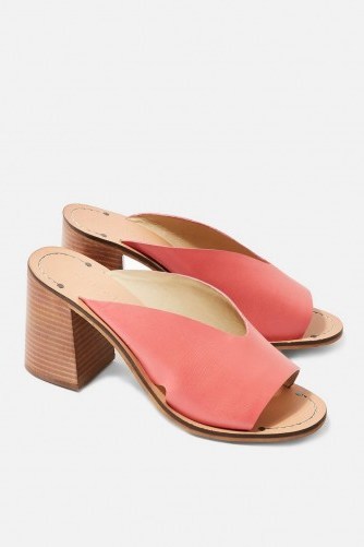 Topshop Classic Mules Pink | chunky heels | summer block heel sandal - flipped