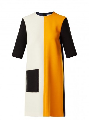MARNI Colour-block wool dress ~ chic vintage style shift - flipped