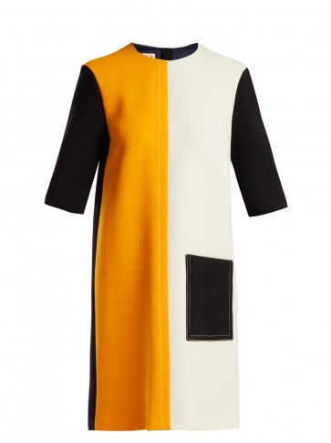 MARNI Colour-block wool dress ~ chic vintage style shift