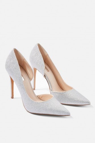 Topshop Silver Court Shoes | party feet - flipped