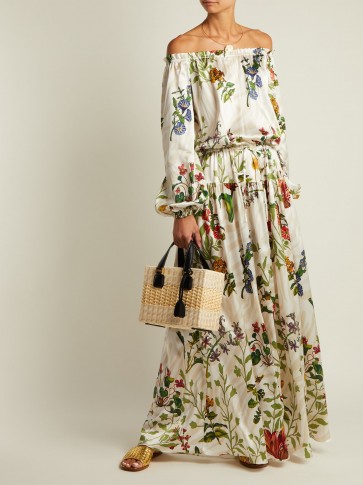 ADRIANA IGLESIAS Creek floral-print silk-blend gown ~ boho chic ~ summer evening parties