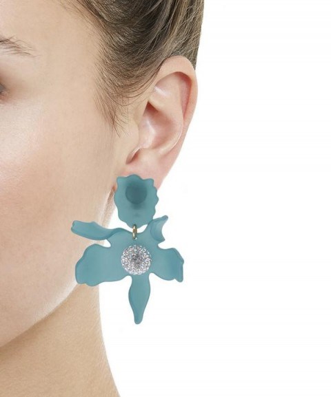 LELE SADOUGHI Crystal Lily Earring ~ glamorous evening accessory - flipped