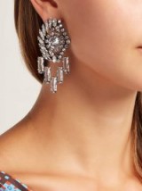 SONIA RYKIEL Crystal-embellished drop earrings ~ event glamour