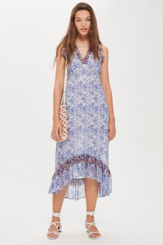 TOPSHOP Ditsy Lace Trim Maxi Dress / feminine summer style