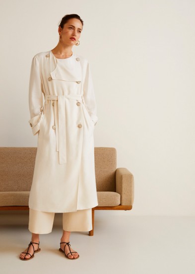 MANGO Double breasted trench | chic summer coat