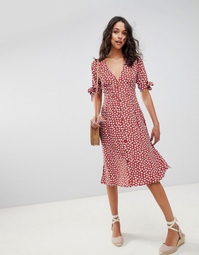 Faithfull buttondown midi dress in danica floral – vintage style summer fashion - flipped