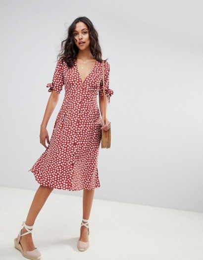 Faithfull buttondown midi dress in danica floral – vintage style summer fashion